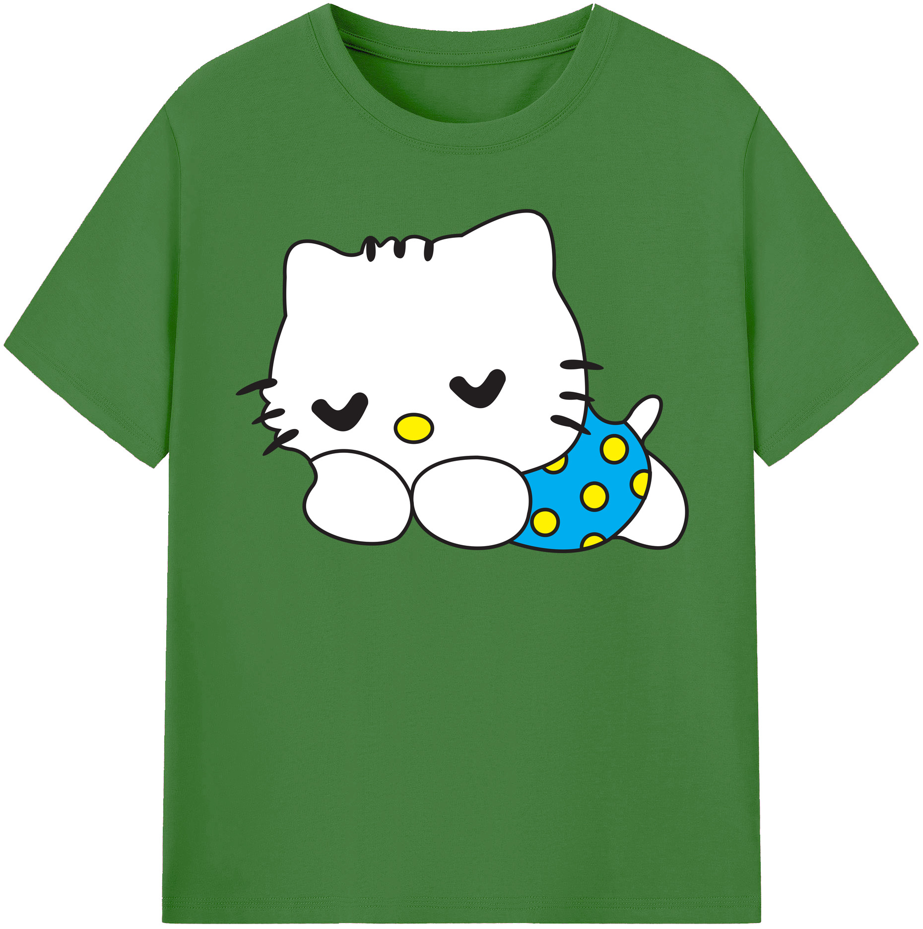 （画像用） Hello Kitty ハローキティ レディースカジュアルプリントTシャツ（綿100％）
